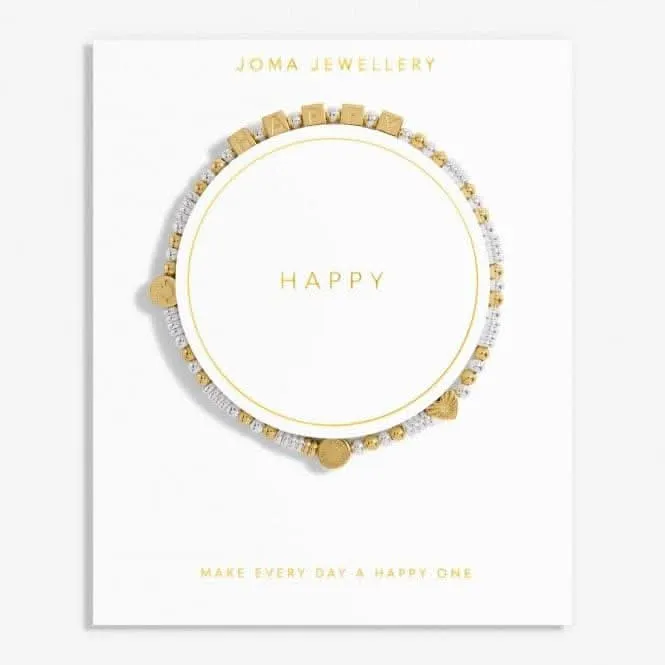 Happy Little Moments Happy Gold Plated 17.5cm Bracelet 7083 Joma Jewellery