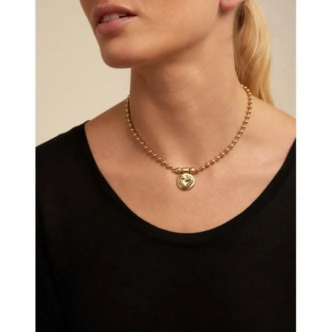 Heart Golden Metal Charm CHA0140ORO0000U Unode50 Jewelry And Accessories