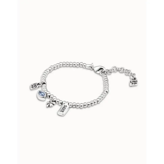 I'M Waiting 4 U Blue Blue Metal Faceted Crystal Bracelet Unode50 Jewelry And Accessories