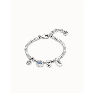 I'M Waiting 4 U Blue Blue Metal Faceted Crystal Bracelet Unode50 Jewelry And Accessories