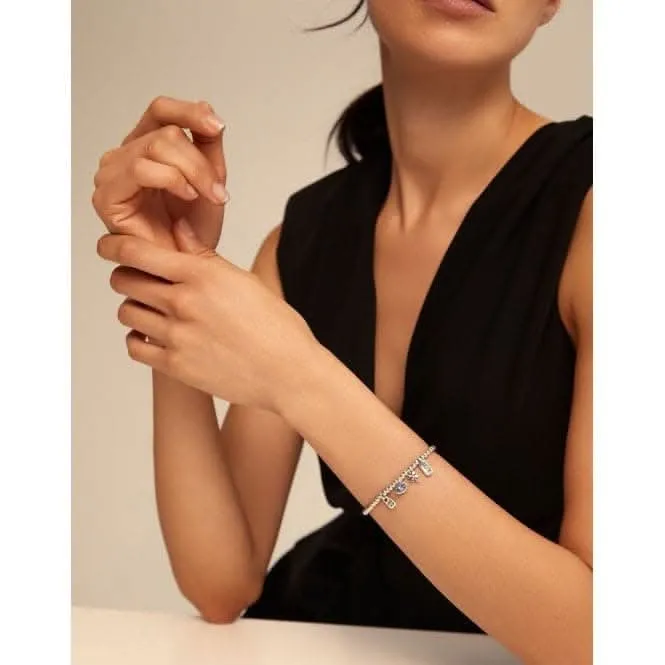 I'M Waiting 4 U Blue Blue Metal Faceted Crystal Bracelet Unode50 Jewelry And Accessories
