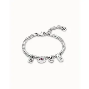 I'M Waiting 4 U Pink Pink Metal Faceted Crystal Bracelet Unode50 Jewelry And Accessories