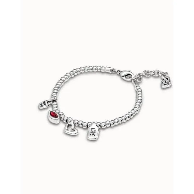 I'M Waiting 4 U Red Red Metal Faceted Crystal Bracelet Unode50 Jewelry And Accessories