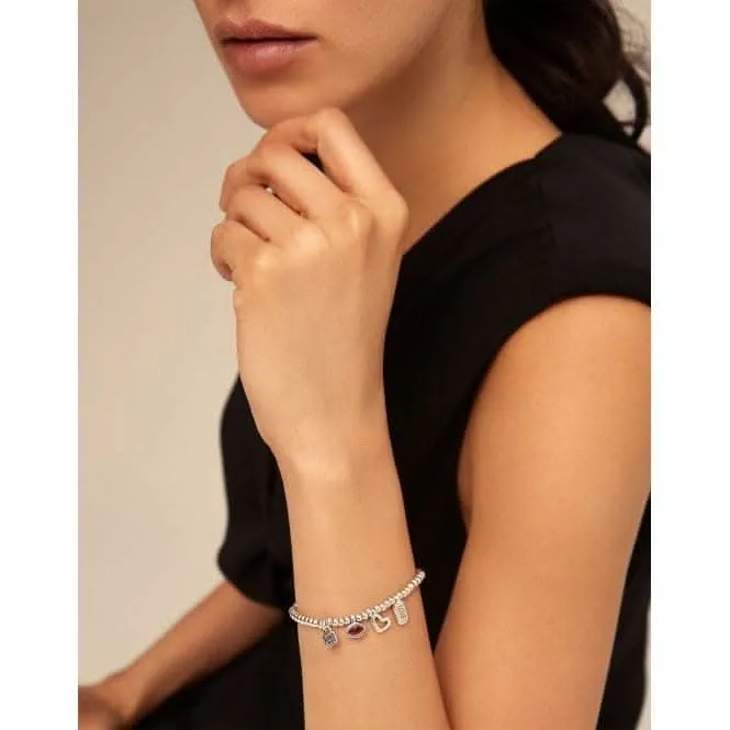 I'M Waiting 4 U Red Red Metal Faceted Crystal Bracelet Unode50 Jewelry And Accessories