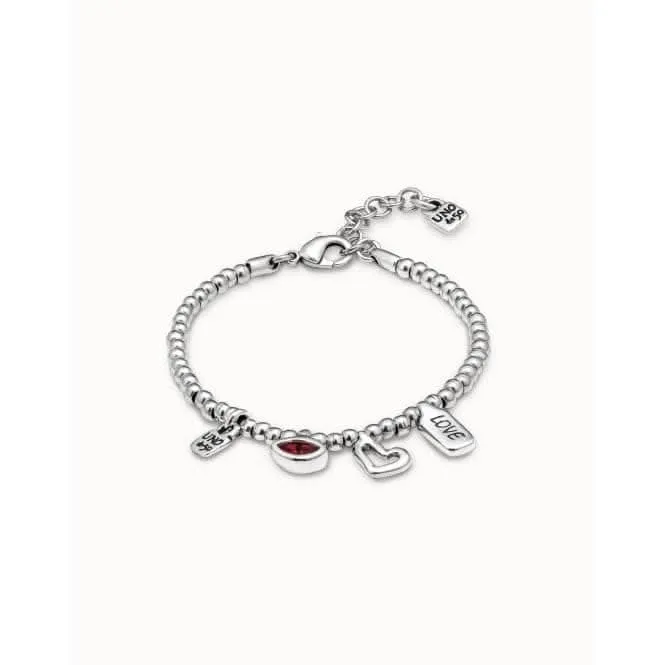 I'M Waiting 4 U Red Red Metal Faceted Crystal Bracelet Unode50 Jewelry And Accessories