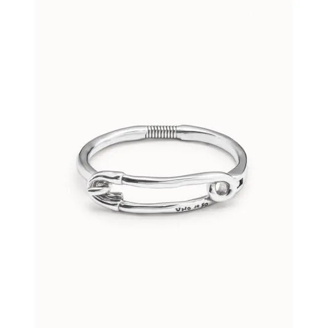 Infinite Silver Metal Bangle Bracelet PUL1992MTL Unode50 Jewelry And Accessories