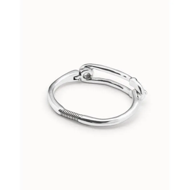 Infinite Silver Metal Bangle Bracelet PUL1992MTL Unode50 Jewelry And Accessories