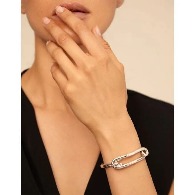 Infinite Silver Metal Bangle Bracelet PUL1992MTL Unode50 Jewelry And Accessories