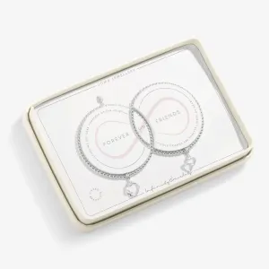 Infinity Forever Friends Silver Plated Linked Bracelet 8291 Joma Jewellery