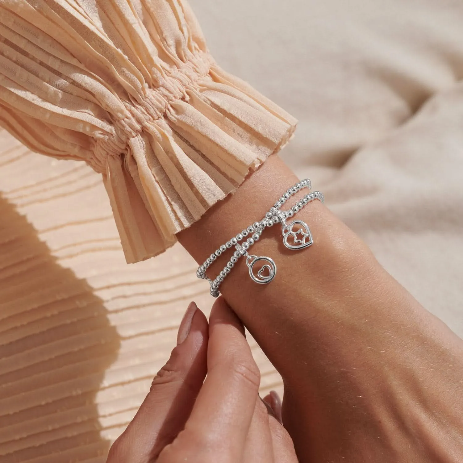 Infinity Happy Birthday Silver Plated Linked Bracelet 8293 Joma Jewellery