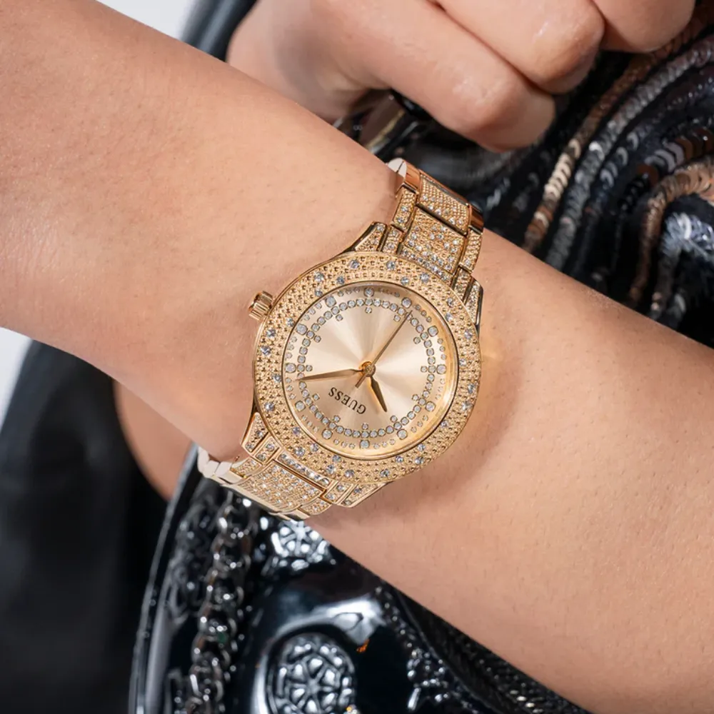 Jewelry Guess Watches Guess 40th Iconic Analog Stainless Steel Strap Women Watch GW0746 Series