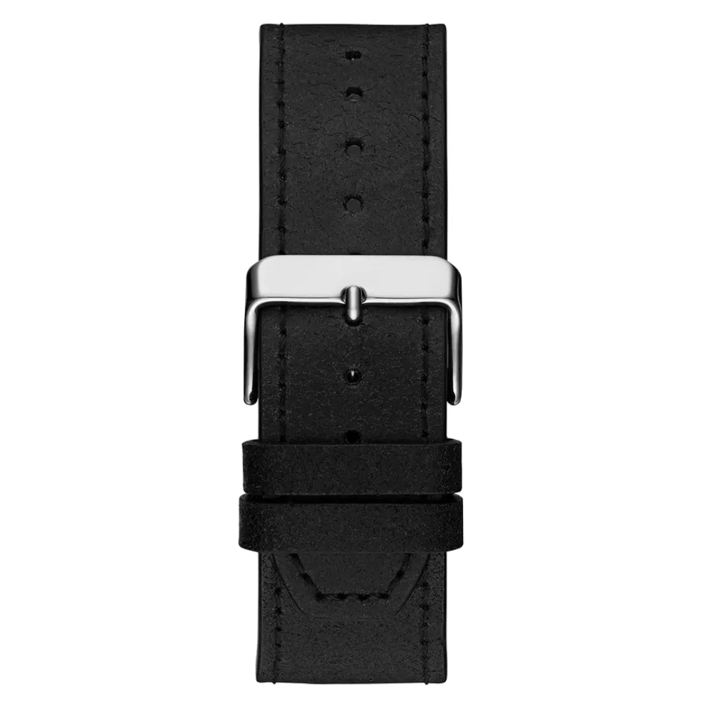 Jewelry Guess Watches Guess Analog Black Leather Strap Men Watch GW0792G1