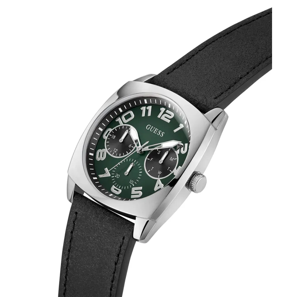 Jewelry Guess Watches Guess Analog Black Leather Strap Men Watch GW0792G1