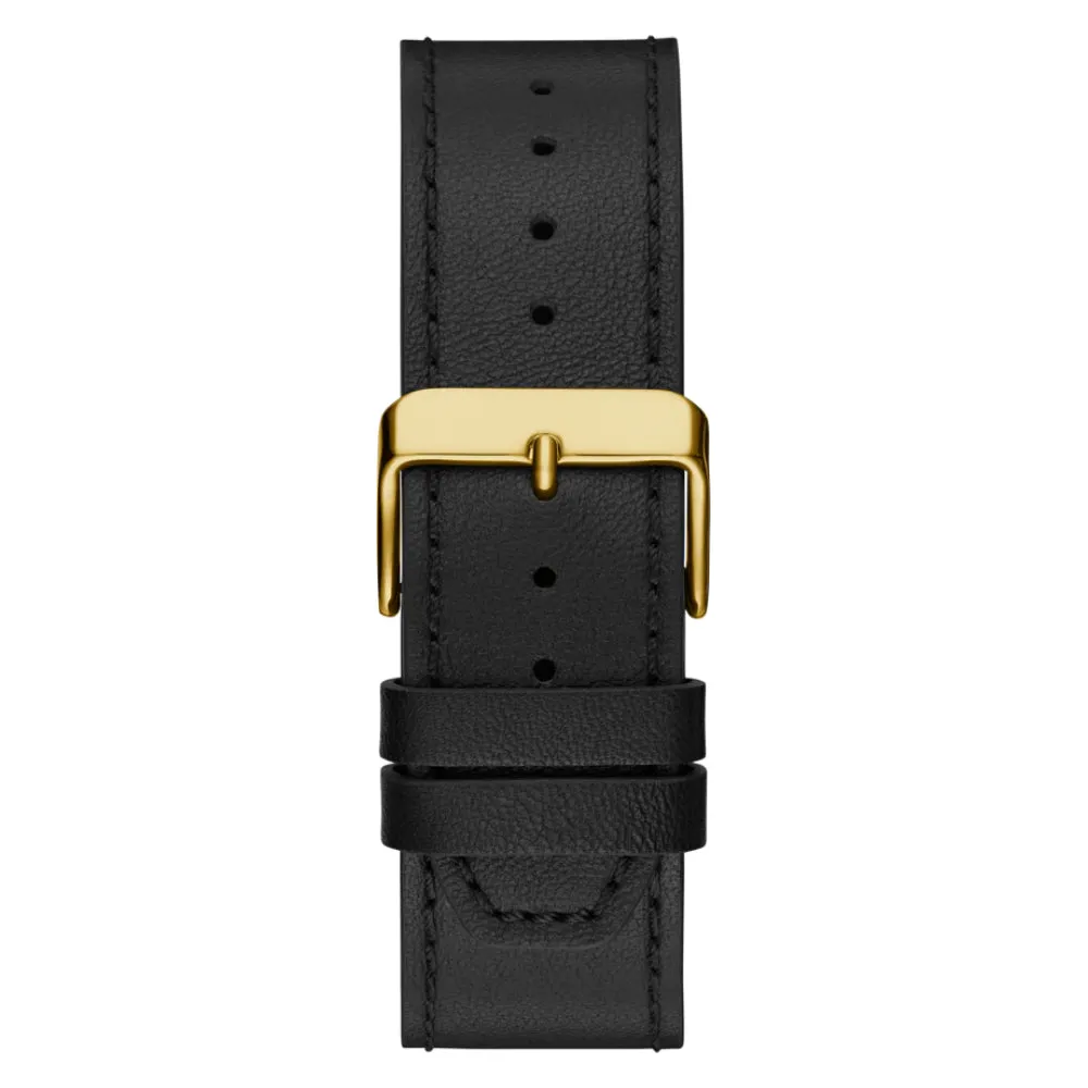 Jewelry Guess Watches Guess Analog Black Leather Strap Men Watch GW0793 Series