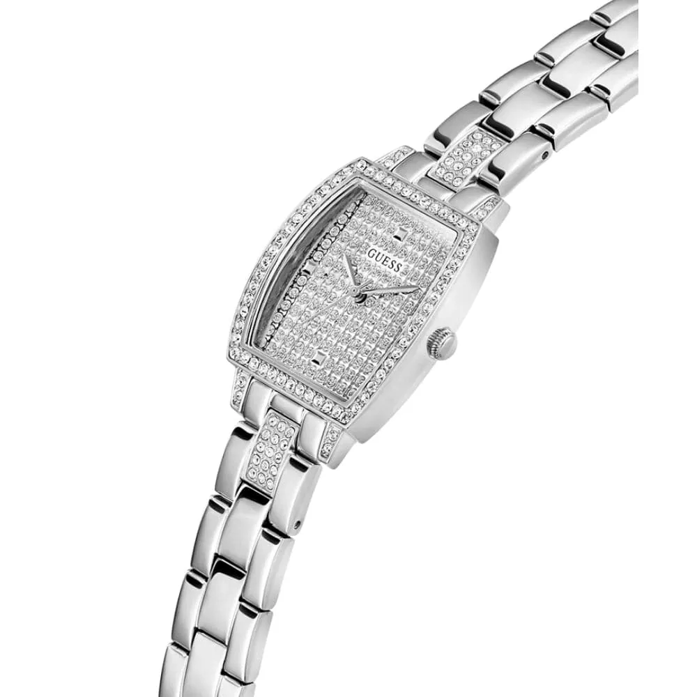 Jewelry Guess Watches Guess Analog Silver Dial Stainless Steel Strap Women Watch GW0611L1