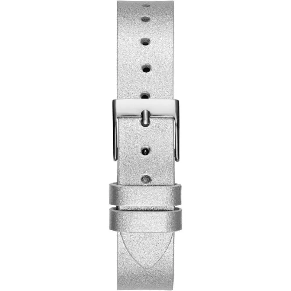Jewelry Guess Watches Guess Analog Silver Leather Strap Women Watch GW0535L3