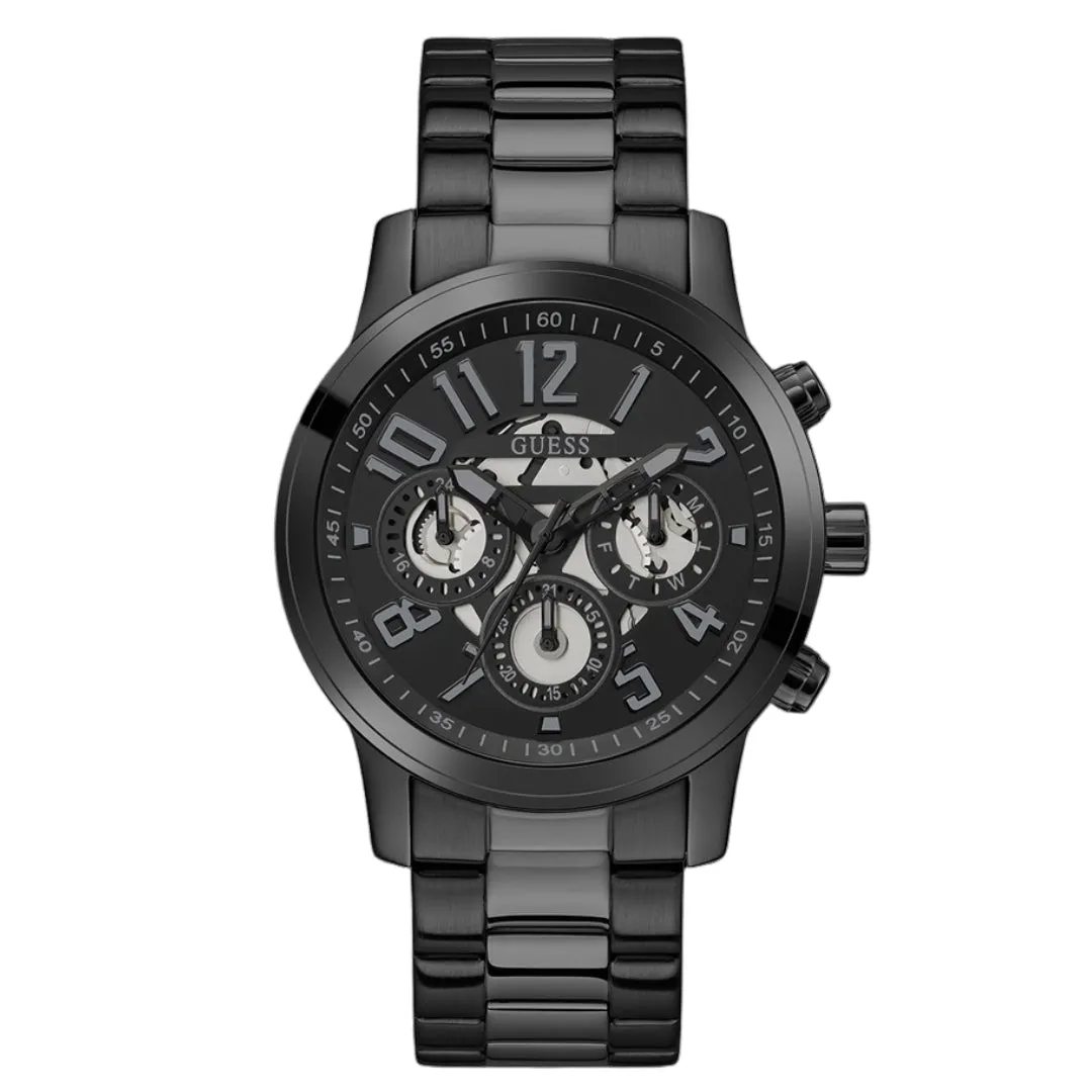 Jewelry Guess Watches GUESS CHRONO-LOOK BLACK STEEL WATCH GW0627G3
