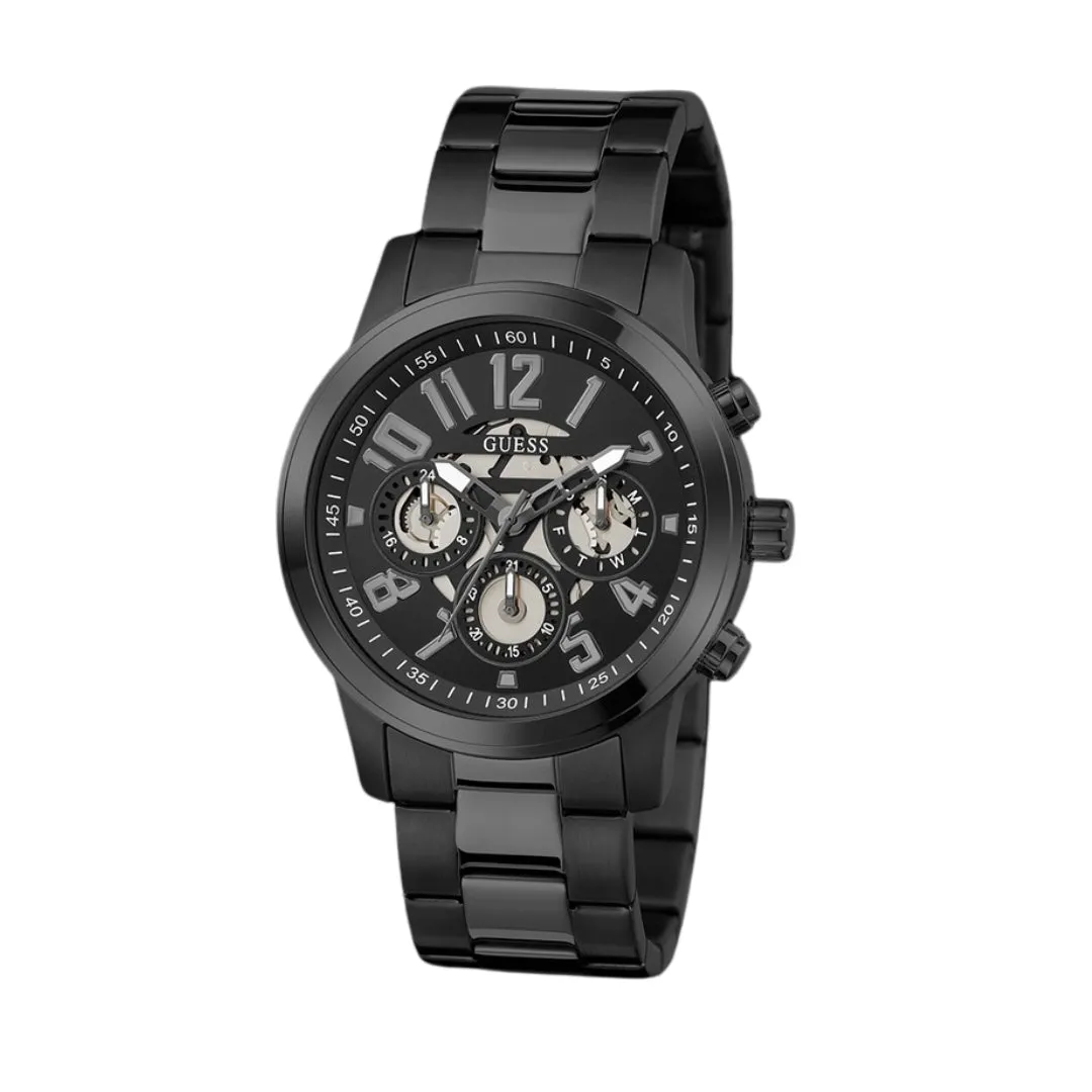 Jewelry Guess Watches GUESS CHRONO-LOOK BLACK STEEL WATCH GW0627G3