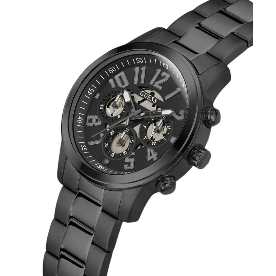 Jewelry Guess Watches GUESS CHRONO-LOOK BLACK STEEL WATCH GW0627G3