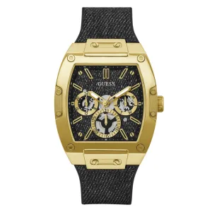 Jewelry Guess Watches Guess Chronograph Black Denim/Silicone Strap Men Watch GW0786 Series