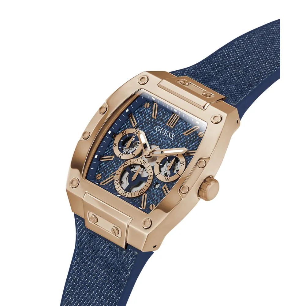 Jewelry Guess Watches Guess Chronograph Black Denim/Silicone Strap Men Watch GW0786 Series