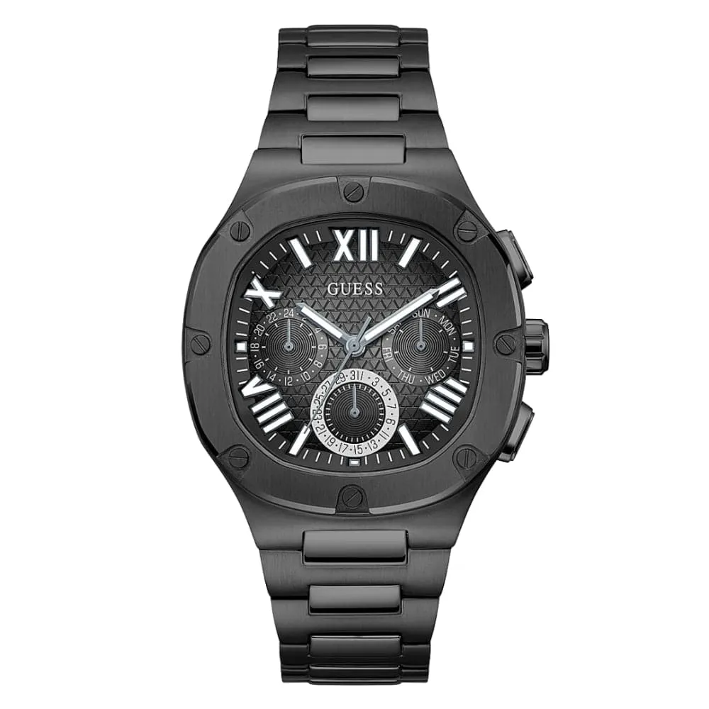 Jewelry Guess Watches Guess Chronograph Black Dial Stainless Steel Strap Men Watch GW0572G3