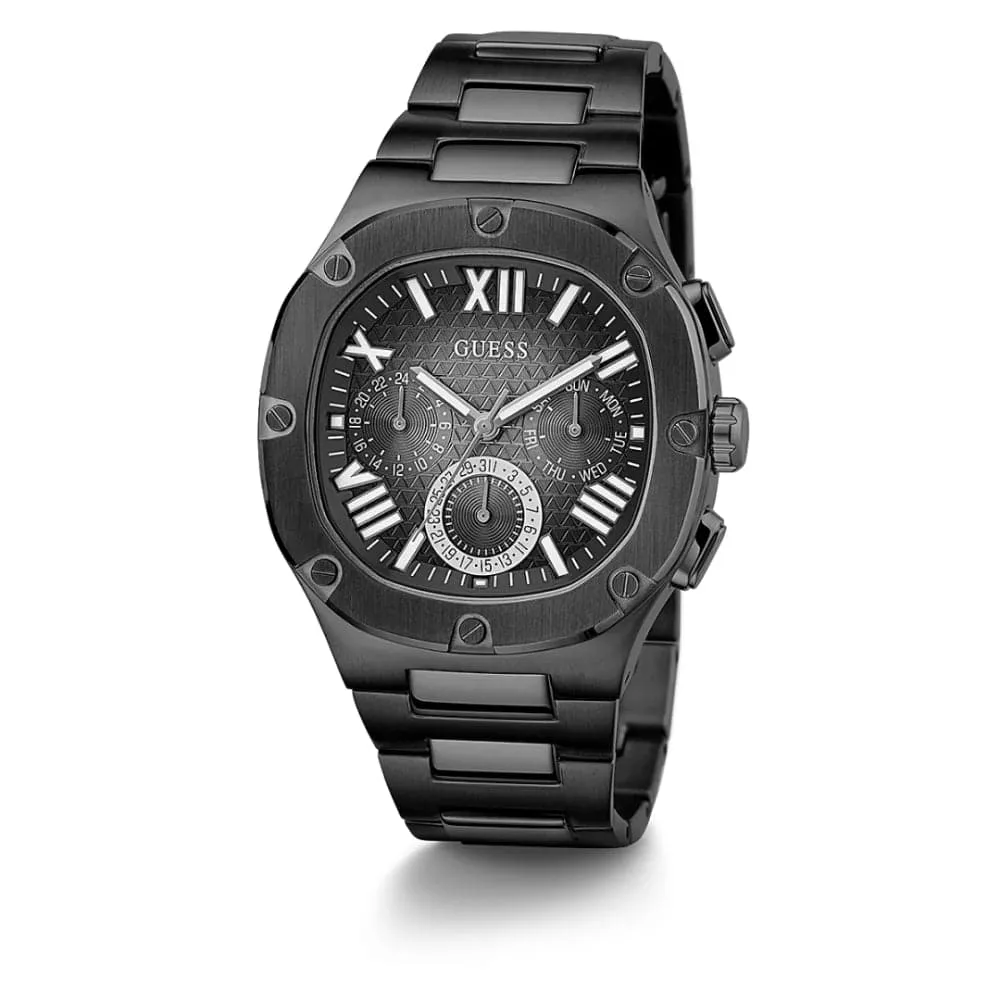 Jewelry Guess Watches Guess Chronograph Black Dial Stainless Steel Strap Men Watch GW0572G3