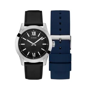 Jewelry Guess Watches GUESS CRESCENT GW0630G1 SILVER-TONE MEN'S WATCH SET