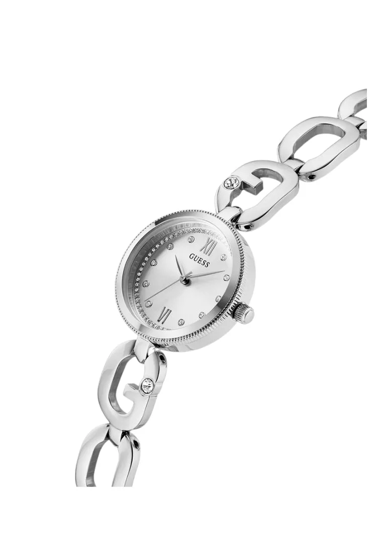 Jewelry Guess Watches Guess Ladies Silver Tone G-Links Analog Watch GW0759L1