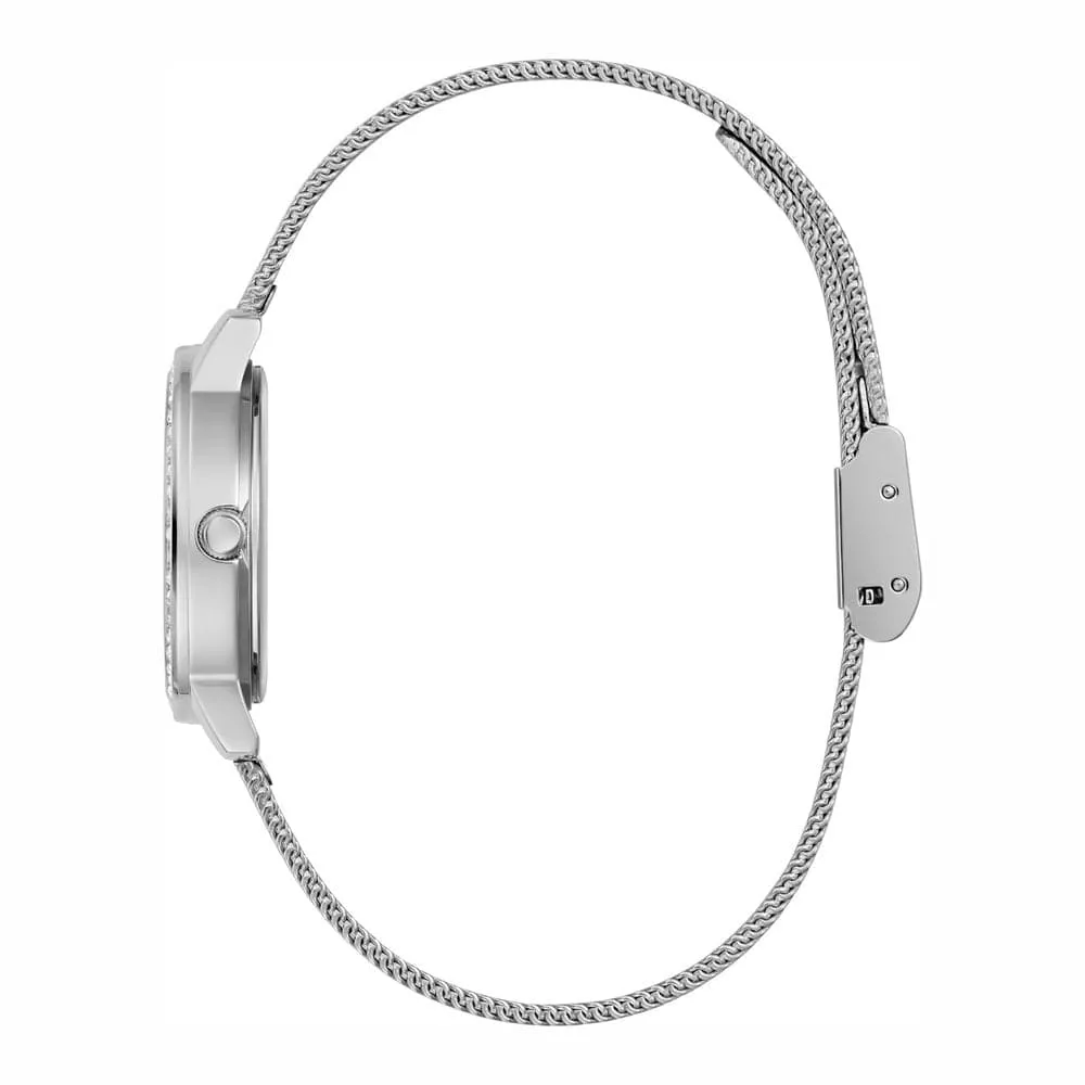 Jewelry Guess Watches Guess Melody Dames Horloge Silver Tone Mesh Women's Watch GW0534L1
