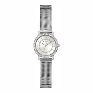 Jewelry Guess Watches Guess Melody Dames Horloge Silver Tone Mesh Women's Watch GW0534L1