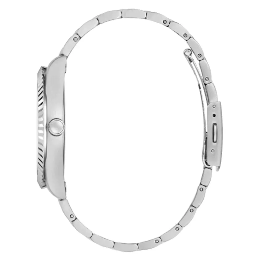 Jewelry Guess Watches Guess Silver Connoisseur Aqua Silver Stainless Steel Strap Unisex Watch GW0265G11