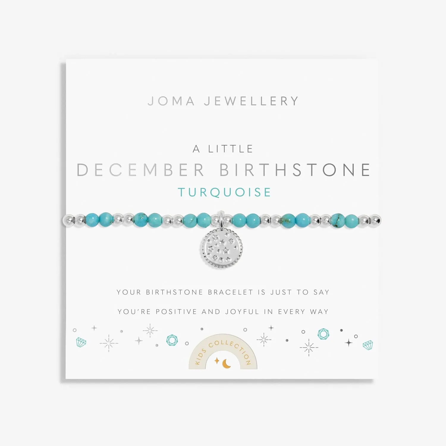 Kids A Little December Birthstone Silver Plated Bracelet C793 Joma Jewellery