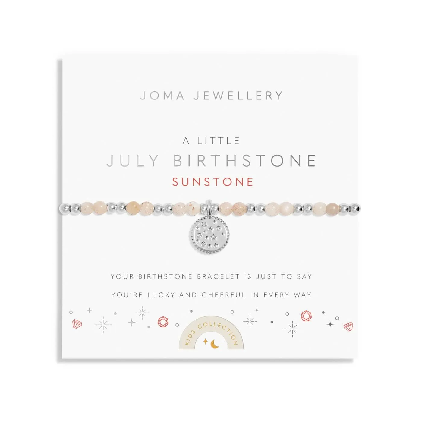 Kids A Little July Birthstone Silver Plated Bracelet C788 Joma Jewellery