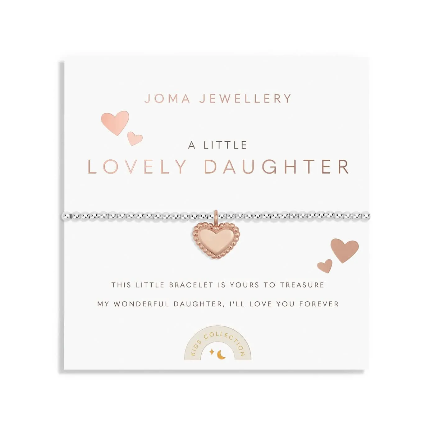 Kids A Little Lovely Daughter Silver Rose Gold Plated Bracelet C767 Joma Jewellery