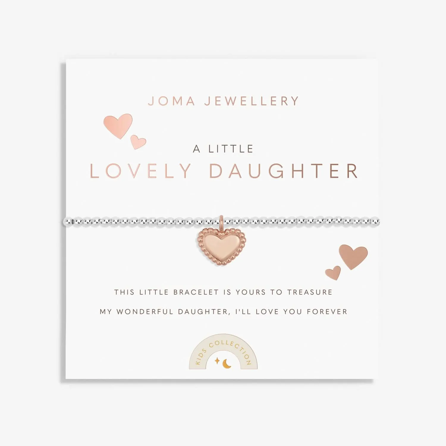 Kids A Little Lovely Daughter Silver Rose Gold Plated Bracelet C767 Joma Jewellery