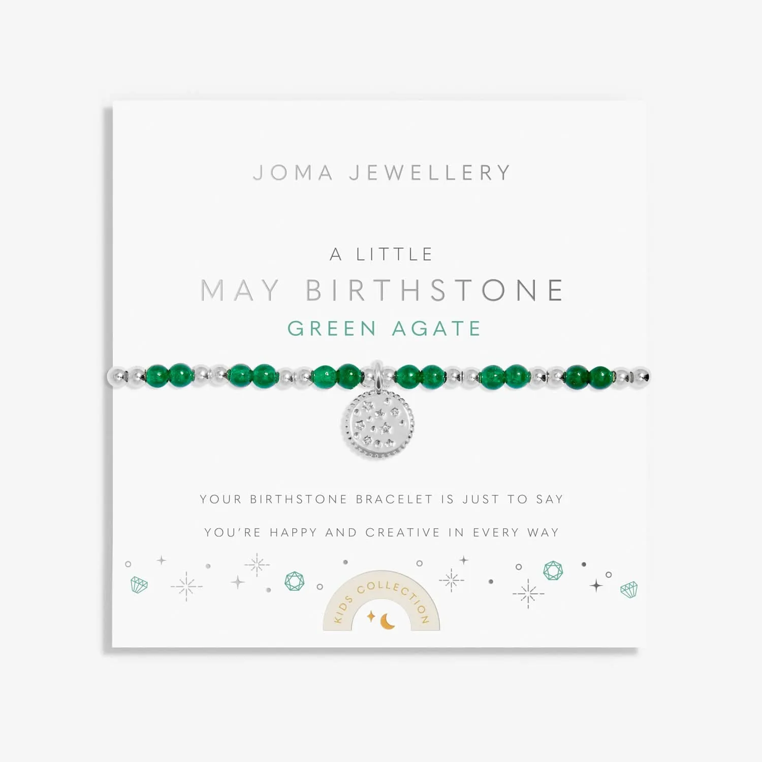 Kids A Little May Birthstone Silver Plated Bracelet C786 Joma Jewellery
