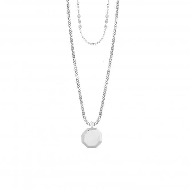 Kismet Chains Hex Silver Necklace 4814 Joma Jewellery