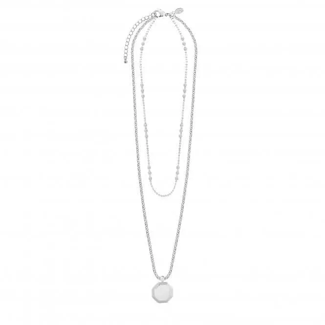 Kismet Chains Hex Silver Necklace 4814 Joma Jewellery
