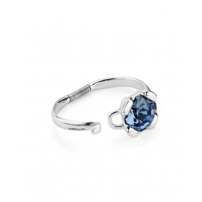 Ladies Charismatic Blue Silver Faceted Crystal Charisma Bangle Bracelet PUL2356AZUMTL Unode50 Jewelry And Accessories