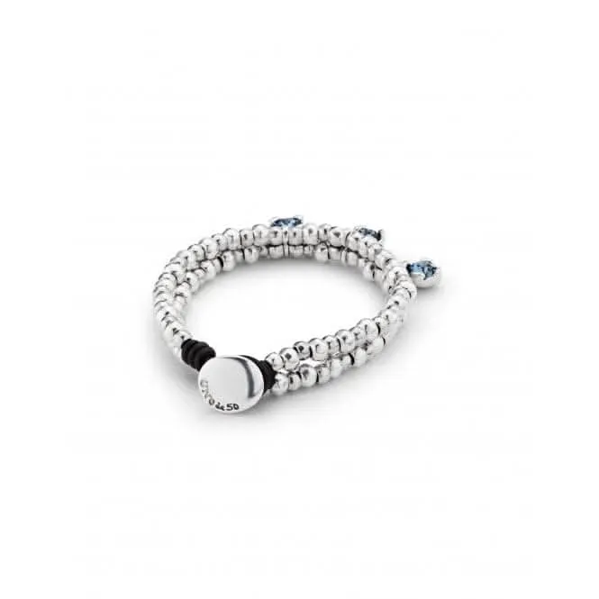Ladies Charismatic Blue Silver Faceted Crystal Medium Sublime Bracelet PUL2386AZUMTL0M Unode50 Jewelry And Accessories