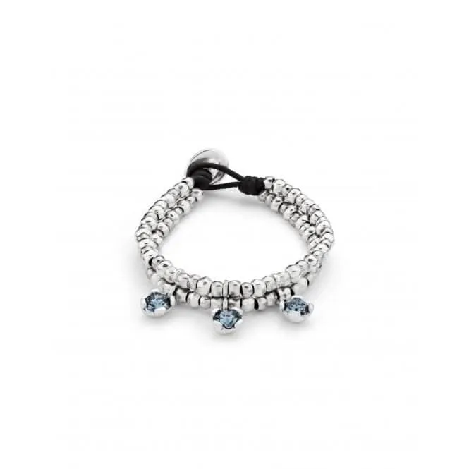 Ladies Charismatic Blue Silver Faceted Crystal Medium Sublime Bracelet PUL2386AZUMTL0M Unode50 Jewelry And Accessories
