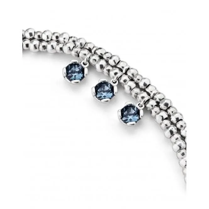 Ladies Charismatic Blue Silver Faceted Crystal Medium Sublime Bracelet PUL2386AZUMTL0M Unode50 Jewelry And Accessories