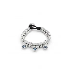 Ladies Charismatic Blue Silver Faceted Crystal Medium Sublime Bracelet PUL2386AZUMTL0M Unode50 Jewelry And Accessories