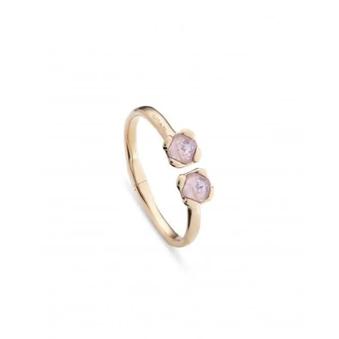 Ladies Charismatic Gold Aura Pink Faceted Crystal Bangle Bracelet PUL2357RSAORO0 Unode50 Jewelry And Accessories