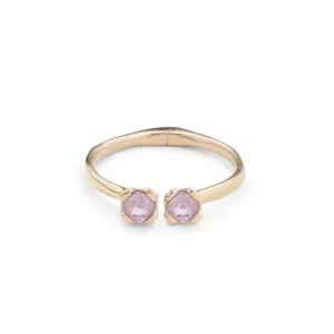 Ladies Charismatic Gold Aura Pink Faceted Crystal Bangle Bracelet PUL2357RSAORO0 Unode50 Jewelry And Accessories