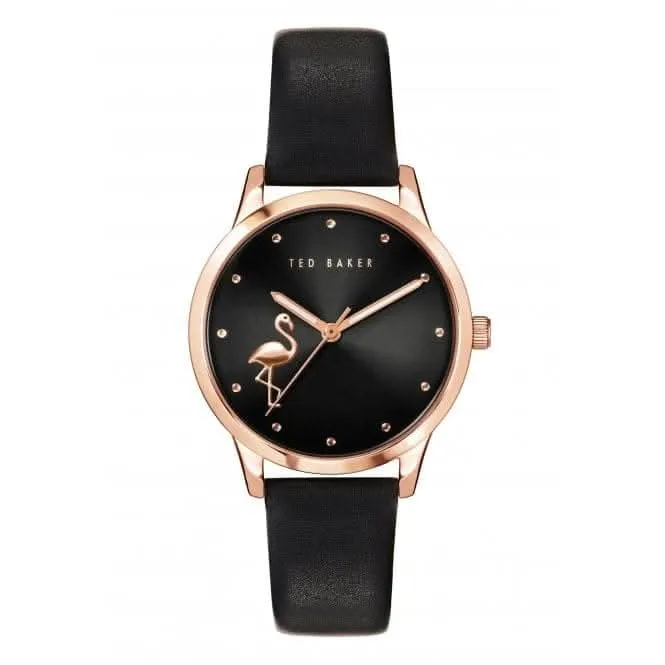 Ladies Fitzrovia Flamingo Stainless Steel Rose Gold Tone Watch BKPFZF009