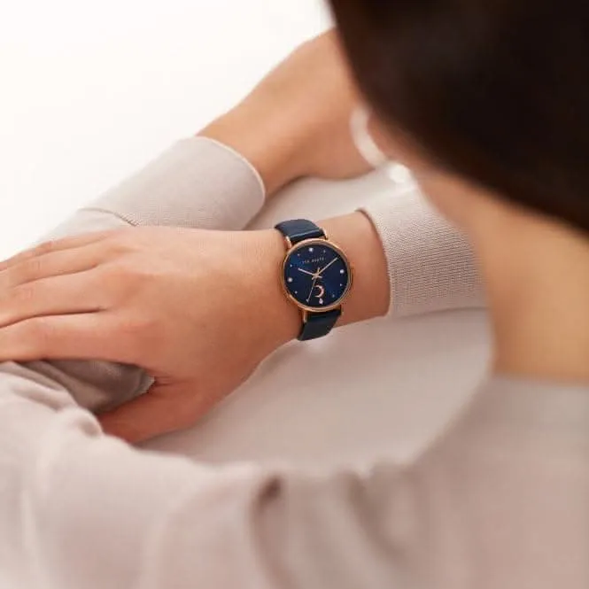 Ladies Phylipa Moon Blue Leather Watch BKPPHF131