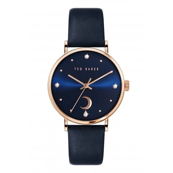 Ladies Phylipa Moon Blue Leather Watch BKPPHF131