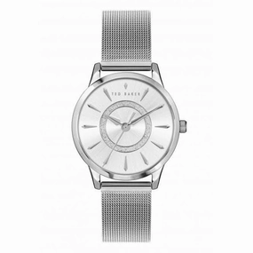 Ladies Fitzrovia Charm Silver Tone Mesh Watch BKPFZF126